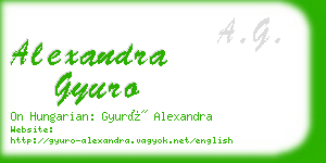 alexandra gyuro business card